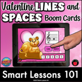 VALENTINE LINES & SPACES BOOM CARDS™ Valentine Music Activ