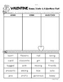 VALENTINE Nouns, Verbs and Adjectives Sorting Worksheet Pack