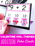 VALENTINE Owl ADDITION Facts Poke Game