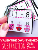 VALENTINE Owl SUBTRACTION Facts Poke Game