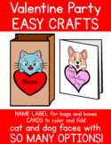VALENTINE PARTY CRAFTS -EASY- cute cards and box/bag name tags