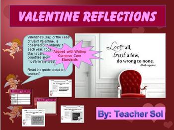Preview of VALENTINE Quotes Writing Practice: RACE Strategy W 7.2