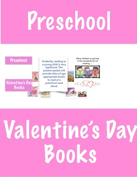 Preview of VALENTINE'S BOOKS FOR PRESCHOOLERS