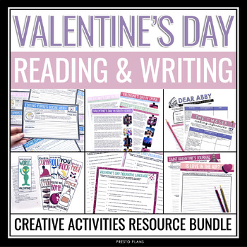 Preview of Valentine's Day Activities Bundle- Creative Assignments for Valentine's Day