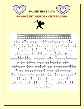 Preview of VALENTINE'S DAY: ANCIENT HISTORY CRYPTOGRAM