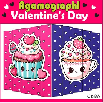 Preview of Mother's Day- Valentine's Day Agamograph Art Project- Coloring Pages- craft