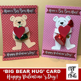 VALENTINE'S DAY BIG HUG Card - PDF and PNG files - Instant