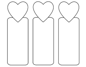 VALENTINES DAY BOOKMARKS COLORING BOOKMARK TEMPLATES VALENTINES DAY