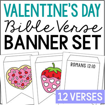 Preview of VALENTINE'S DAY Bible Verses Craft Activity | Sunday School Bulletin Board 