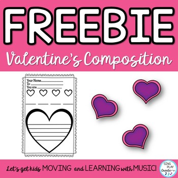 Freebie: Valentine's Day Music Class Compose a Melody for Classroom Community