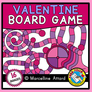Preview of VALENTINE'S DAY CLIPART BUILD A GAME BOARD CLIP ART FEBRUARY