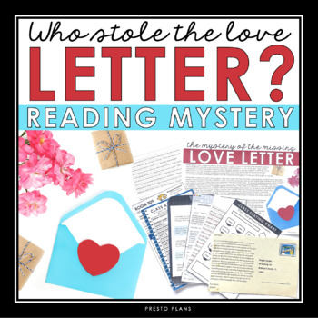 Preview of Valentine's Day Close Reading Mystery Inference Activity - Stolen Love Letter