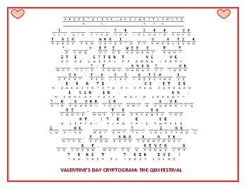 Preview of VALENTINE'S DAY CRYPTOGRAM: THE QIXI FESTIVAL