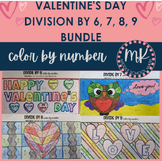 VALENTINE'S DAY Color By Number Activity Bundle (Division 