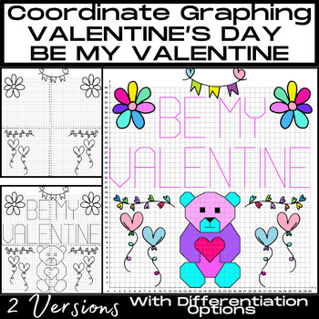 Preview of VALENTINE'S DAY Coordinate Graphing BE MY VALENTINE - Plotting Ordered Pairs