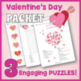 VALENTINE'S DAY Crossword, Word Search, Scramble Puzzles -