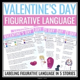 Valentine's Day Figurative Language Stories Assignments - 