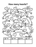 VALENTINE'S DAY: Find & Color the Hearts