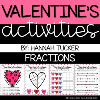 Preview of VALENTINE'S DAY: Fraction Skills Activities