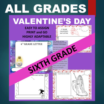 Preview of VALENTINE'S DAY GOOGLE BUNDLE of Writing Activities - ALL GRADES