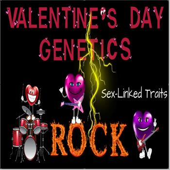 Preview of VALENTINE'S DAY Genetics, Heredity Inheritance Punnett Square SEX-LINKED TRAITS