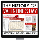 History of Valentine's Day Lesson Slides and Digital Writi