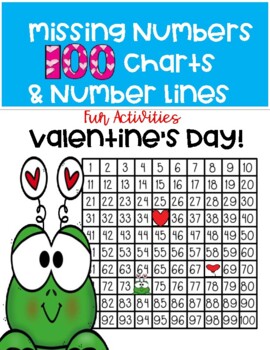 Preview of VALENTINE'S DAY HUNDRED CHARTS AND NUMBER LINES