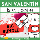 VALENTINE'S DAY IN SPANISH - READING AND WRITING BUNDLE