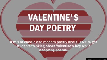 Preview of VALENTINE'S DAY: Love Poetry Analysis, Paraphrase, Write a Love Poem