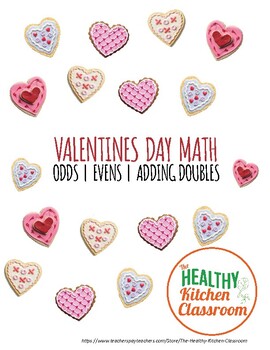 Preview of VALENTINE'S DAY MATH  | ADDING DOUBLES + ODDS & EVENS NUMBERS WORKSHEETS