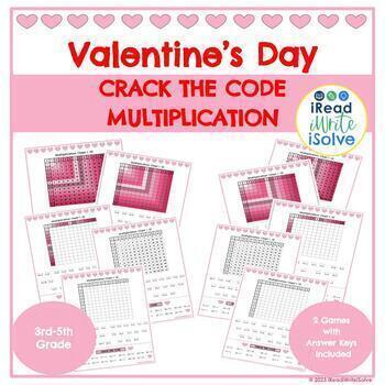 Preview of Valentine's Day Multiplication Crack the Code Differentiated