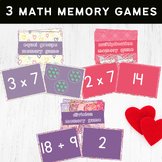 VALENTINE'S DAY Memory Matching Games | Equal Groups, Mult