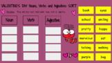 VALENTINE'S DAY Nouns, Verbs and Adjectives Sorting Activi