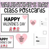 VALENTINE'S DAY POSTCARDS | CLASS VALENTINES | STUDENT VALENTINES