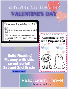 Preview of VALENTINE'S DAY: READER'S THEATER- Build reading fluency with this sweet script!