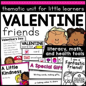 Preview of VALENTINE'S DAY UNIT | KINDNESS AND FRIENDSHIP ACTIVITIES | PREK AND KINDER