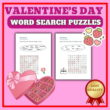 Preview of VALENTINE'S DAY Word Search Puzzles February