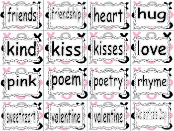 VALENTINE'S DAY ~ Word Wall Words by TORI NEELY WHITE | TpT