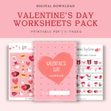 VALENTINE'S DAY workbook | worksheets pack