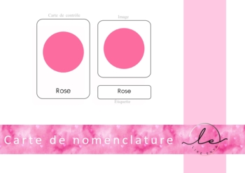 Preview of VALENTINE'S DAY_ flash cards_pink color chart_FRENCH_SAINT VALENTIN
