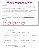 VALENTINE'S PARTY LETTER FOR PARENTS- FILL IN INFORMATION!