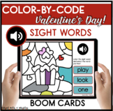 VALENTINE'S SIGHT WORD COLOR  BY CODE