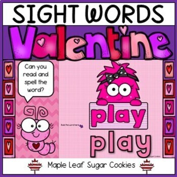 Preview of VALENTINE SIGHT WORDS * Build Over 35 Words* Moveable Letters * Phonics FUN!!!