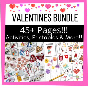 Preview of VALENTINE's Day Educational Activity Bundle *Printable Valentines*