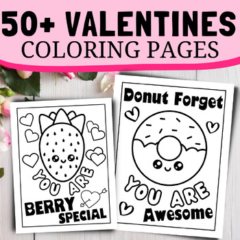 Preview of VALENTINES DAY 50+ Coloring Pages Activities: Special Education & Autism