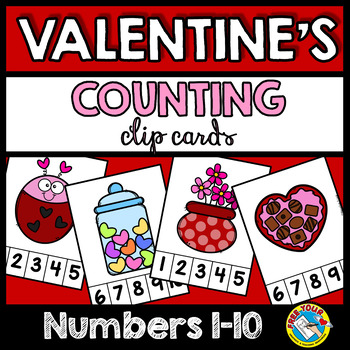 Preview of VALENTINES DAY ACTIVITY PRESCHOOL FEBRUARY MATH COUNTING 1-5 6-10 KINDERGARTEN