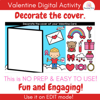 VALENTINES DAY Build & Decorate a CARD Digital Morning Work ...
