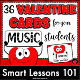 VALENTINES DAY CARDS for MUSIC Students Print or Digital C