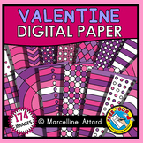 VALENTINES DAY DIGITAL PAPER BACKGROUNDS CLIPART