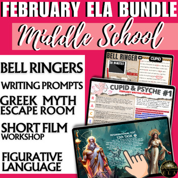 Preview of FEBRUARY VALENTINES DAY ELA SHORT FILM \ DIGITAL ESCAPE ROOM \ GREETING CARDS